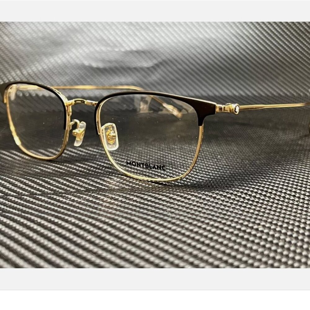Mont Blanc Gold 53mm Men's Eyeglasses